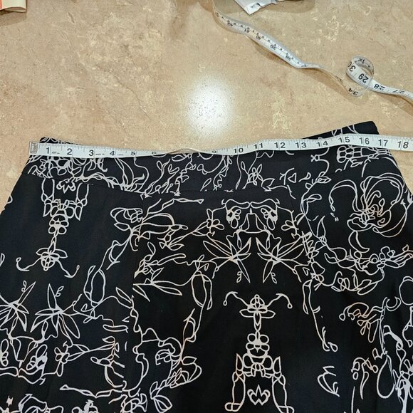Women's Soft Surroundings Black White A-Line Maxi Skirt Flowy Lightweight Size L - Picture 3 of 6